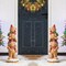 Set of 2 29.25"H Christmas MGO Stacked Gingerbread Man Porch Decor